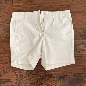 J. Crew white 7” Chino Shorts